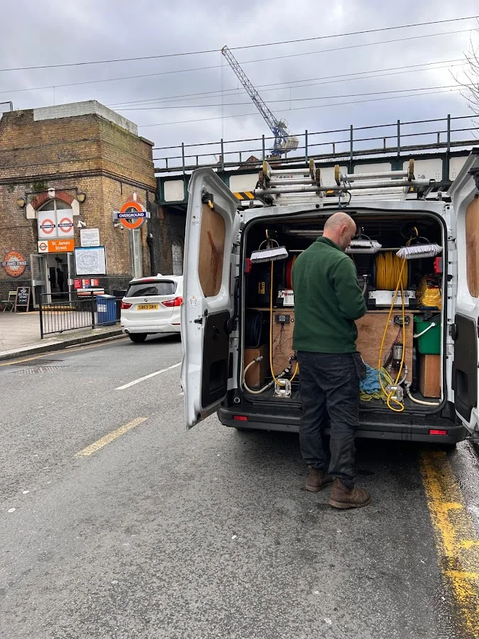 DP Window & Gutter Cleaning van fully equipped with professional cleaning tools